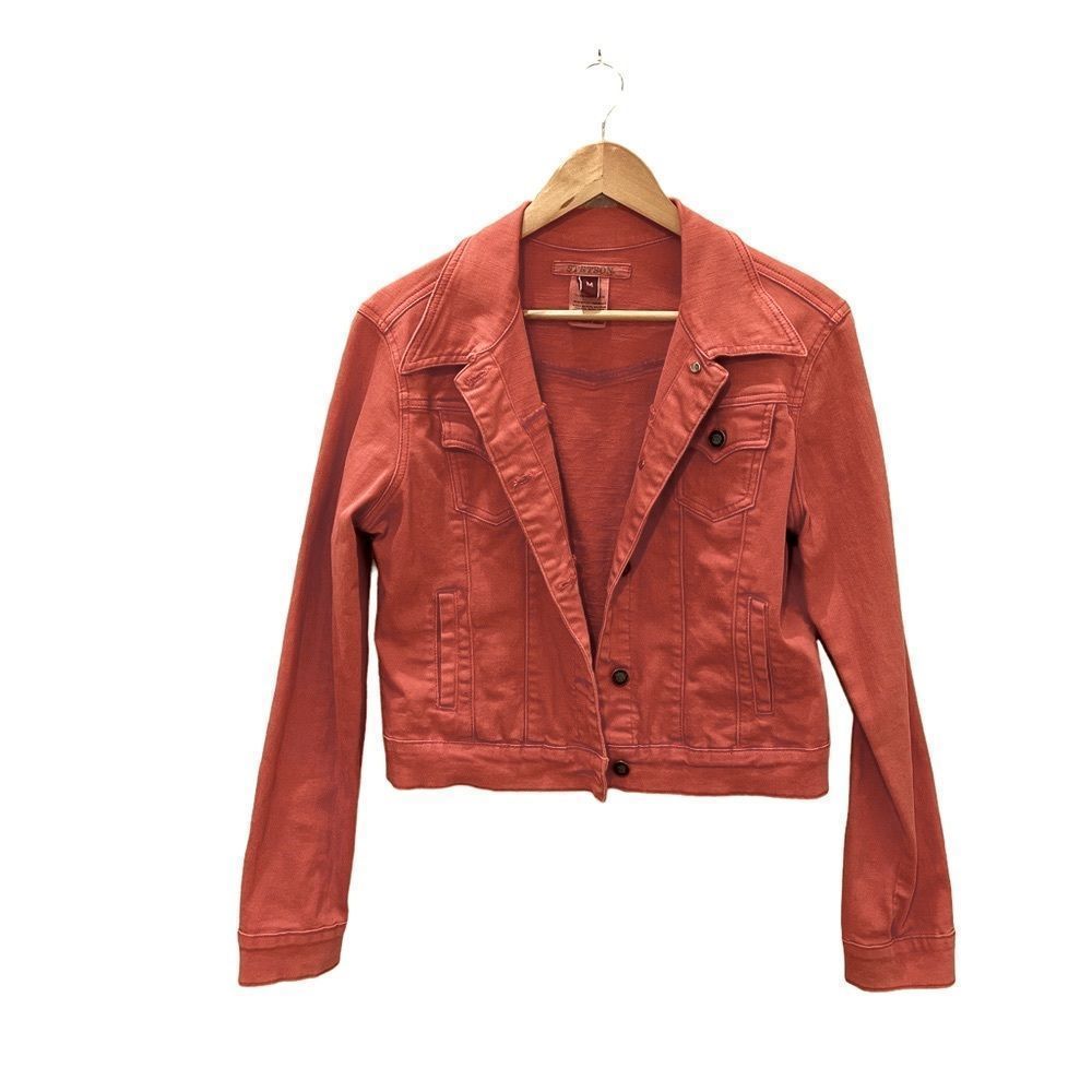 Stetson Cotton Denim Jacket in Coral Size Medium